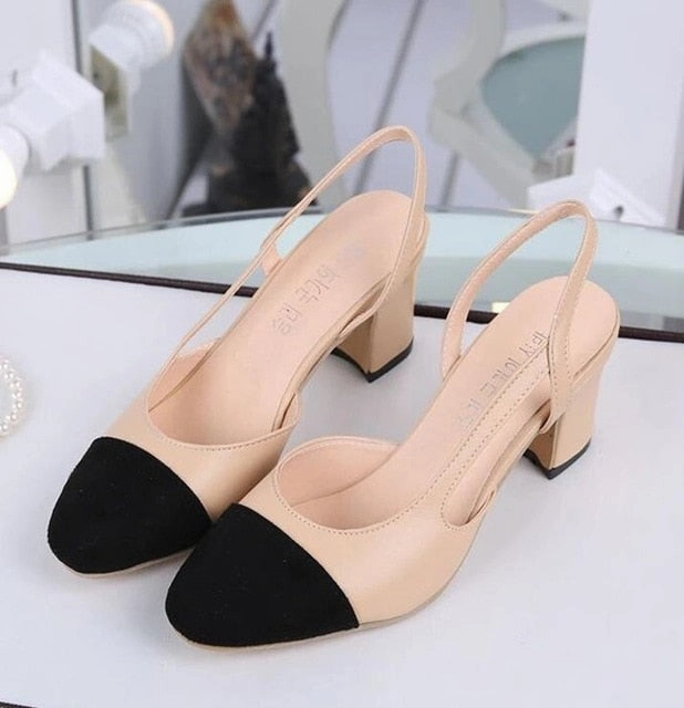 2020 Hot sale Summer Women Shoes Dress Shoes mid Heel Square head fashion Shoes Wedding party Sandals Casual Shoes women Mr Casual Shoes