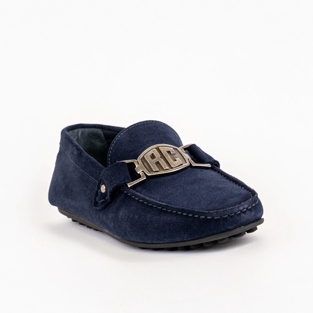 9154 Roberto Cavalli Loafers / Blue Best Leather Loafers