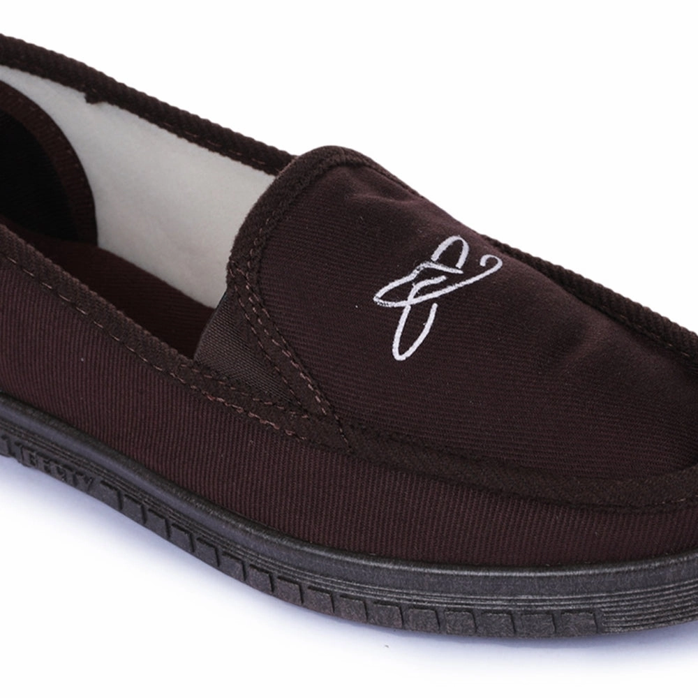 A-HA Brown Casual Non Lacing Shoes For Men WALKER-E By Liberty Casual Shoes That Look Like Dress Shoes