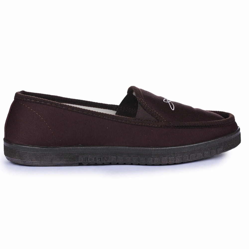 Casual Golf Shoes A-HA Brown Casual Non Lacing Shoes For Men WALKER-E By Liberty