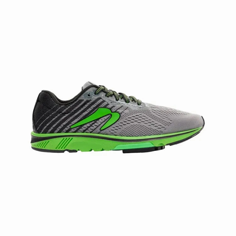 Lone Peak Trail Running Shoes Men's Newton Running Gravity 11, Gray/Green, 8 D Medium