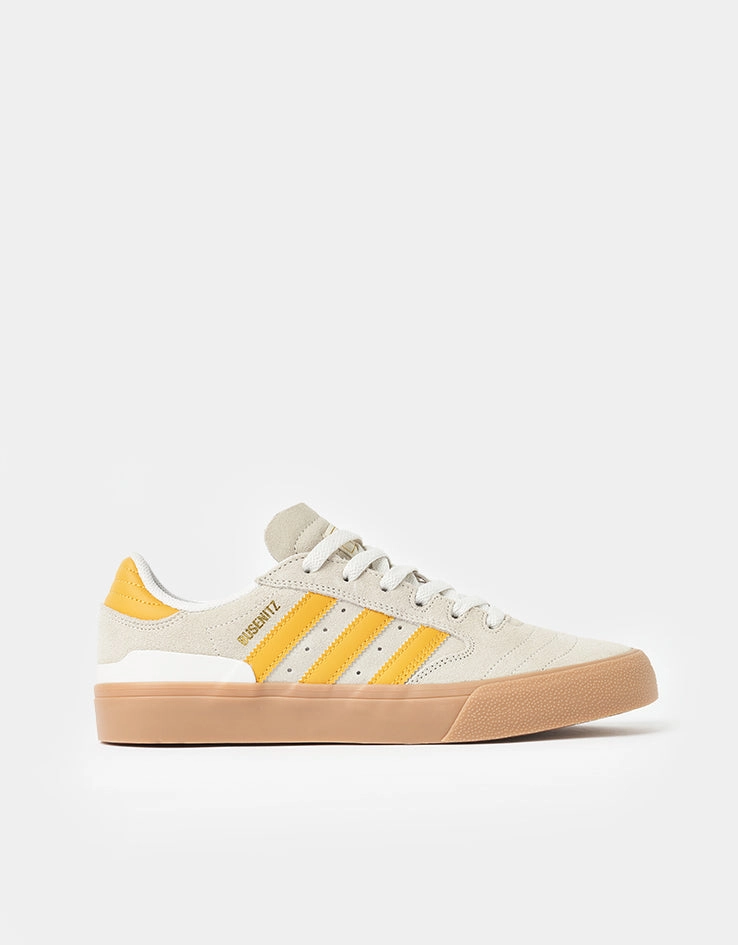 adidas Busenitz Vulc II Skate Shoes - Crystal White/Preloved Yellow/Gold Metallic Nmd Adidas Shoes