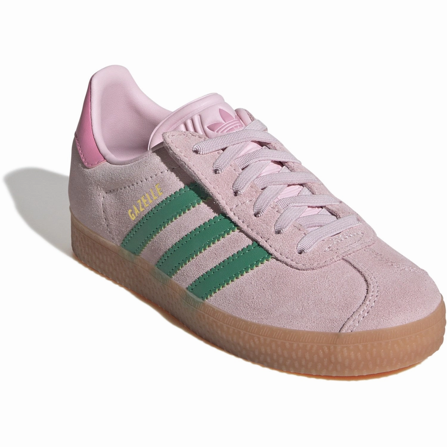 Casual Trending Shoes 2024 adidas Originals Clear Pink/Court Green/Bliss Pink Gazelle Cf El C Sneakers