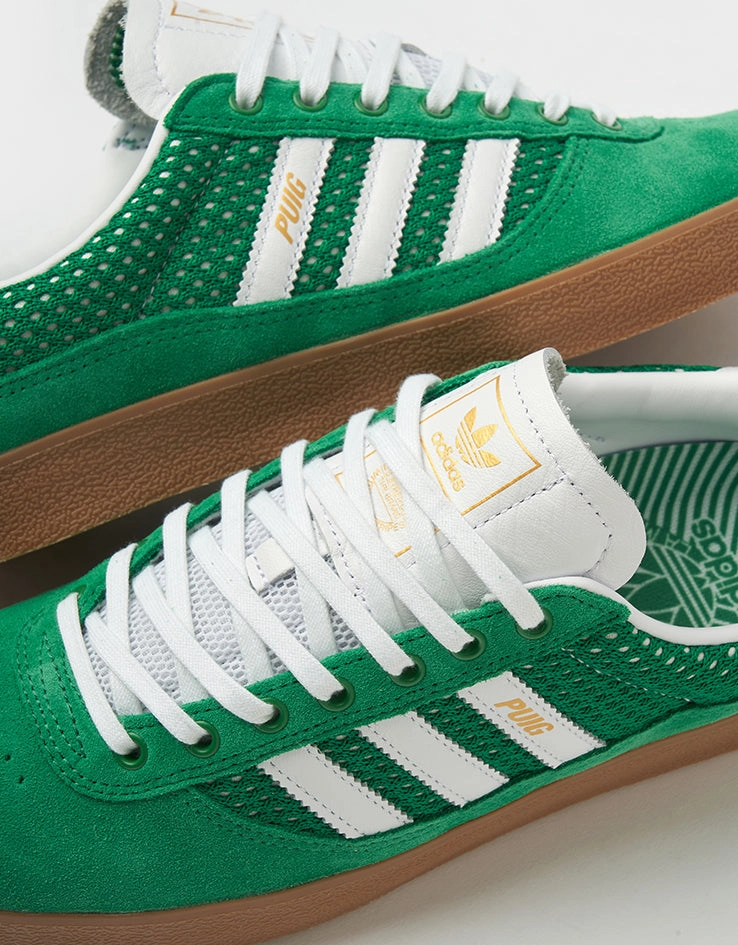 Adidas Colorful Shoes adidas Puig Indoor Skate Shoes - Green/White/Gum