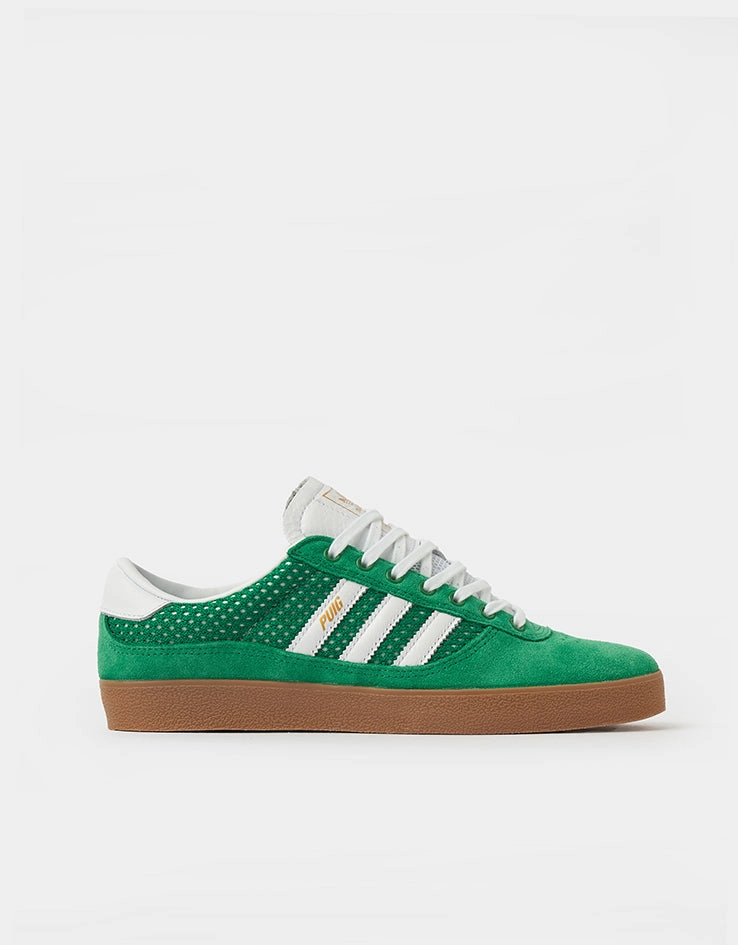 adidas Puig Indoor Skate Shoes - Green/White/Gum Adidas Shoes New Shoes