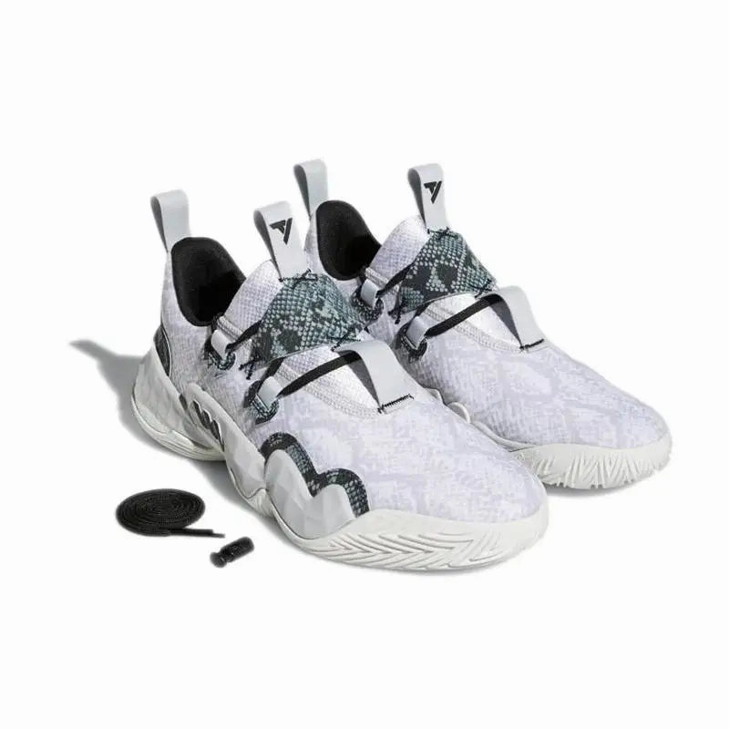 adidas Trae Young 1 Light Solid Grey Snakeskin Sneakers shoes H67753 Custom Adidas Basketball Shoes