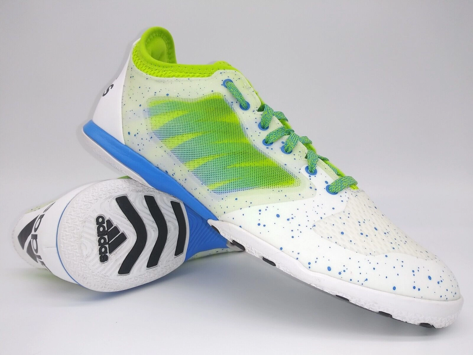 Adidas X 15.1 Court White Green Convert Shoe Size To Adidas