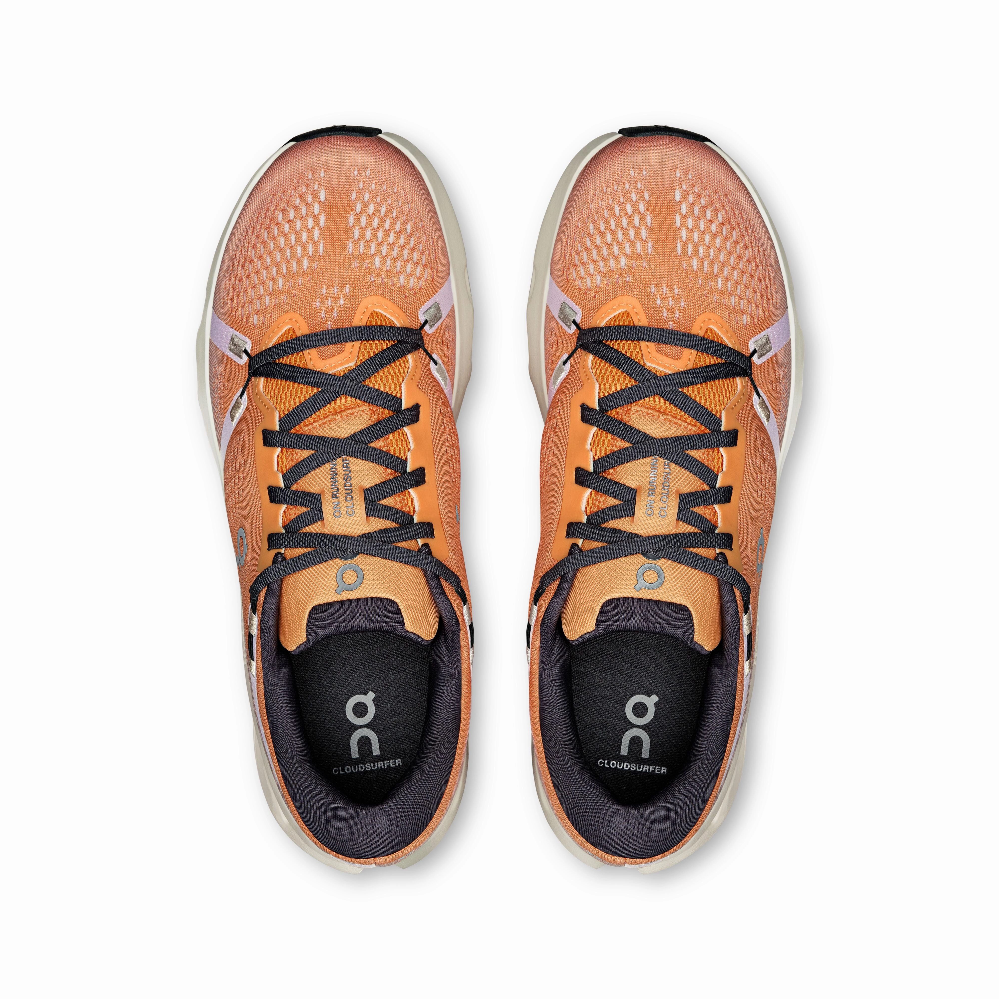 Long Distance Running Shoes For Wide Feet Men's On Cloudsurfer 2 Running Shoe in Tangerine | Ivory