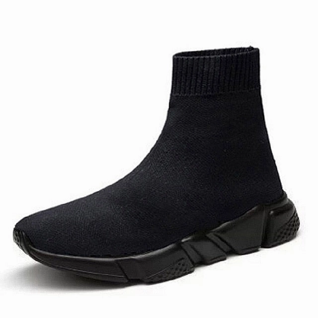 Women Men Knit Upper Breathable Sport Shoes