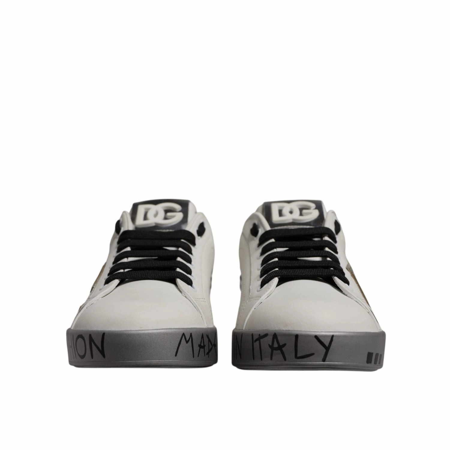 Dolce & Gabbana White Crystal Logo Portofino Sneakers Shoes Sneakers At Amazon