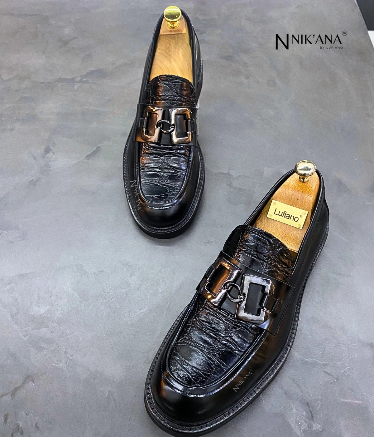 Comfortable Dress Shoes iLVi075B-Lace up: Black