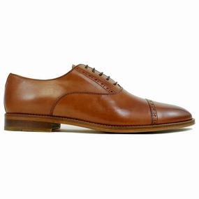 Alan Payne Coxon Italian Parma Calfskin Brandy Oxford Shoes Macy's Loafers