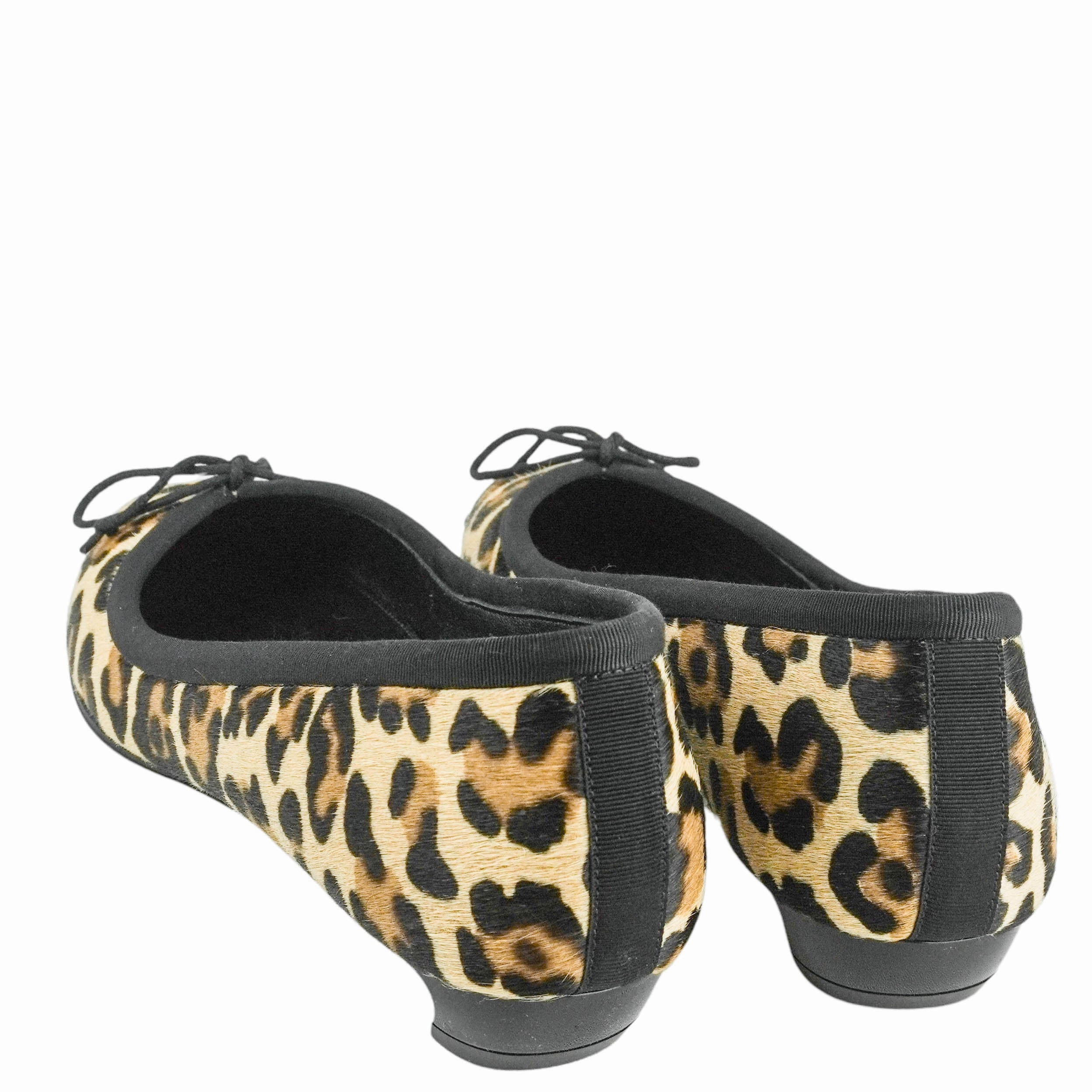 Track Flat Shoes Alexander Mcqueen Hide Ballerina Flats in Leopard Print