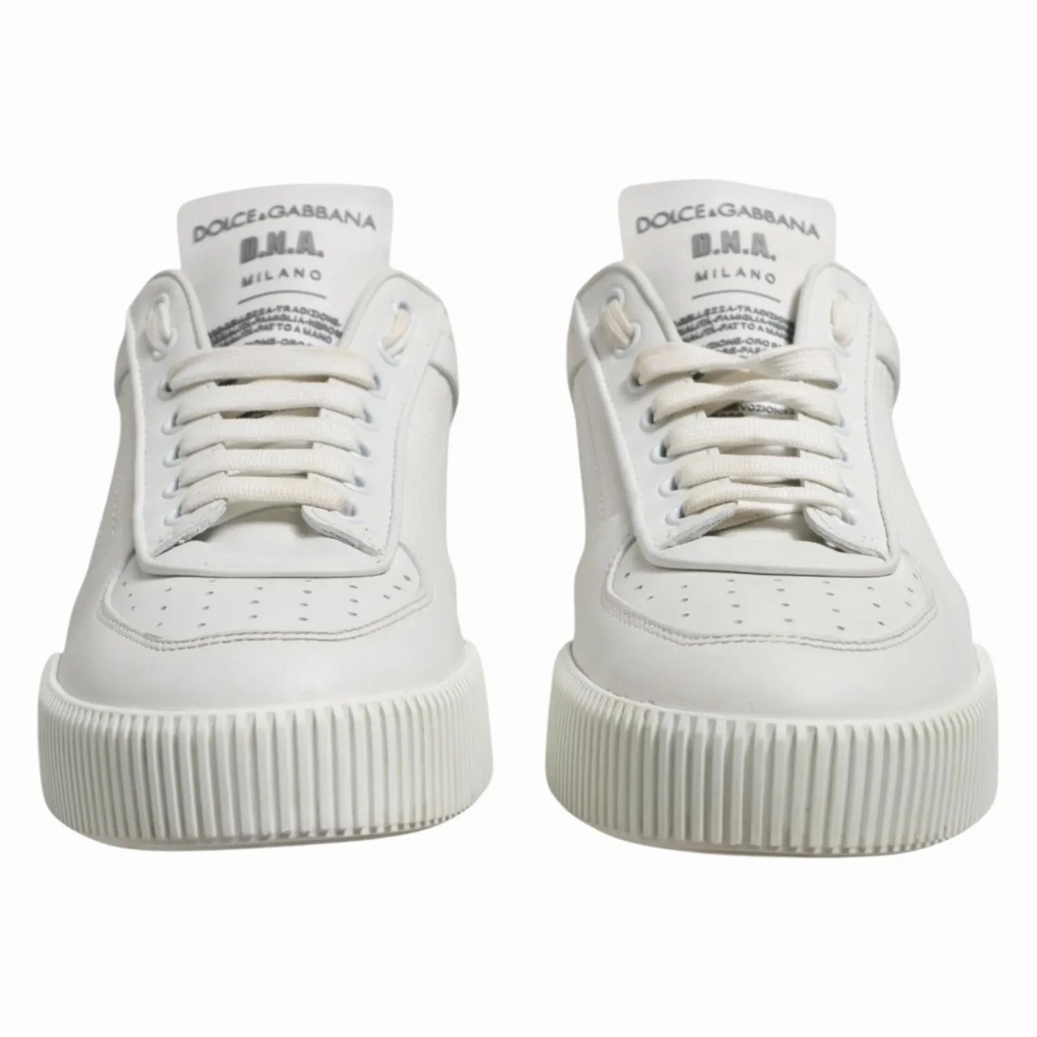 Dolce & Gabbana White Miami Leather Low Top Men Sneakers Shoes Bcg Sneakers