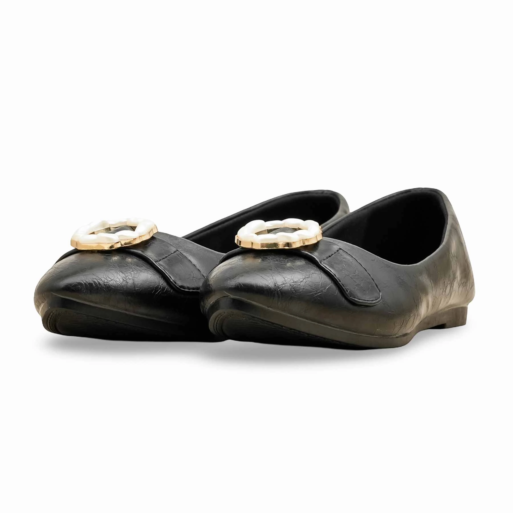 Black Pumps For Ladies WN1359 Butterfly Flat Shoes