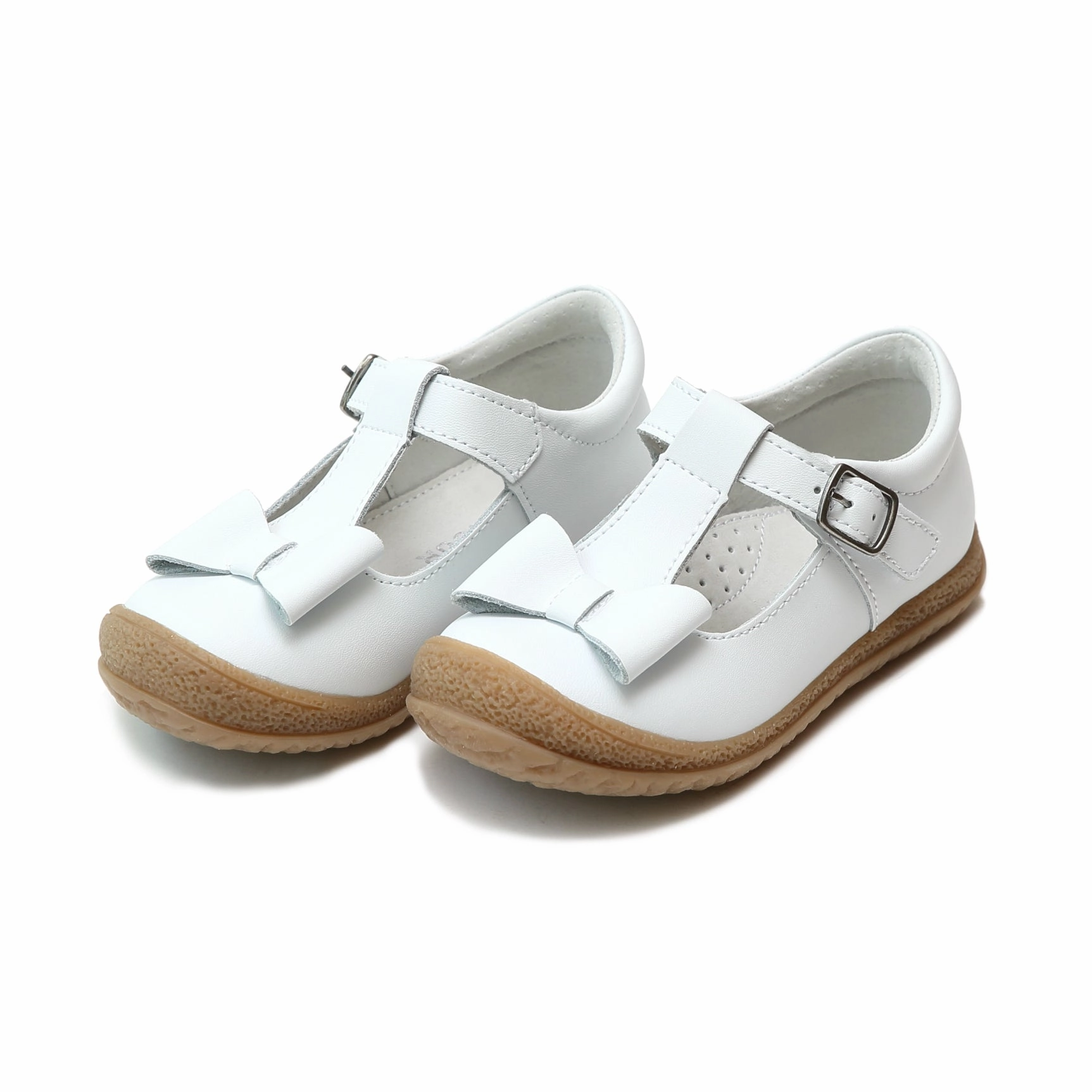 Emma Classic White Bow T-Strap Mary Jane Casual Golf Shoes