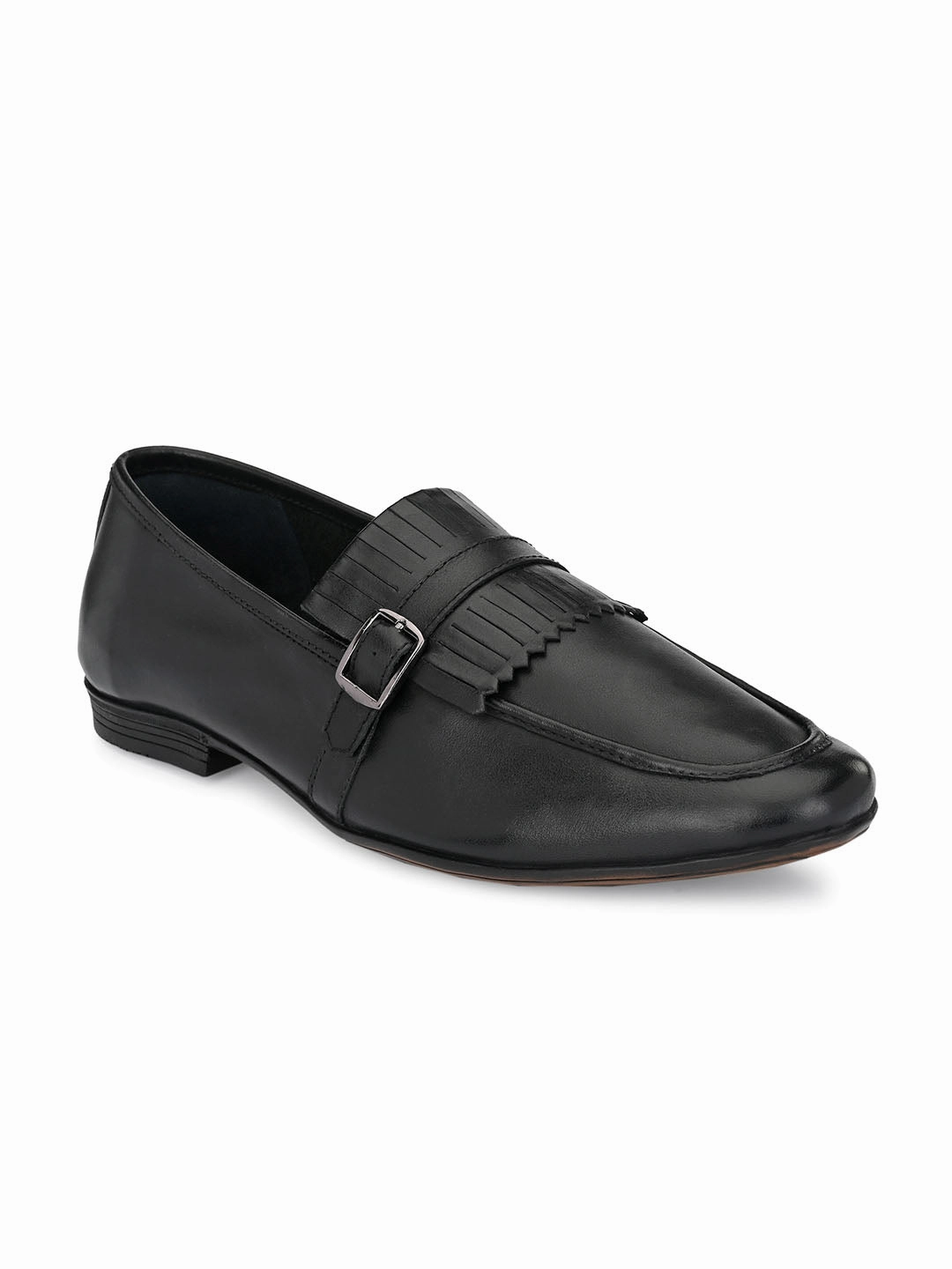 Troy Kilt Black Loafers Gold Chain Loafers