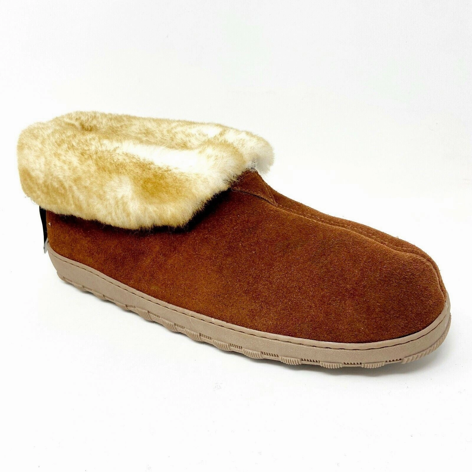 Burrow Slippers Tamarac Highlander Allspice Lambs Wool Mens Size 14 Slip On Comfort Slippers
