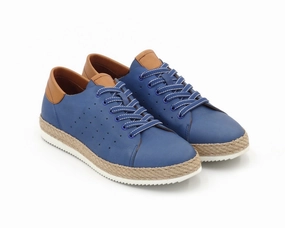 Suits With Casual Shoes Men's Genuine Leather Blue Sport Shoes Casual Footwear