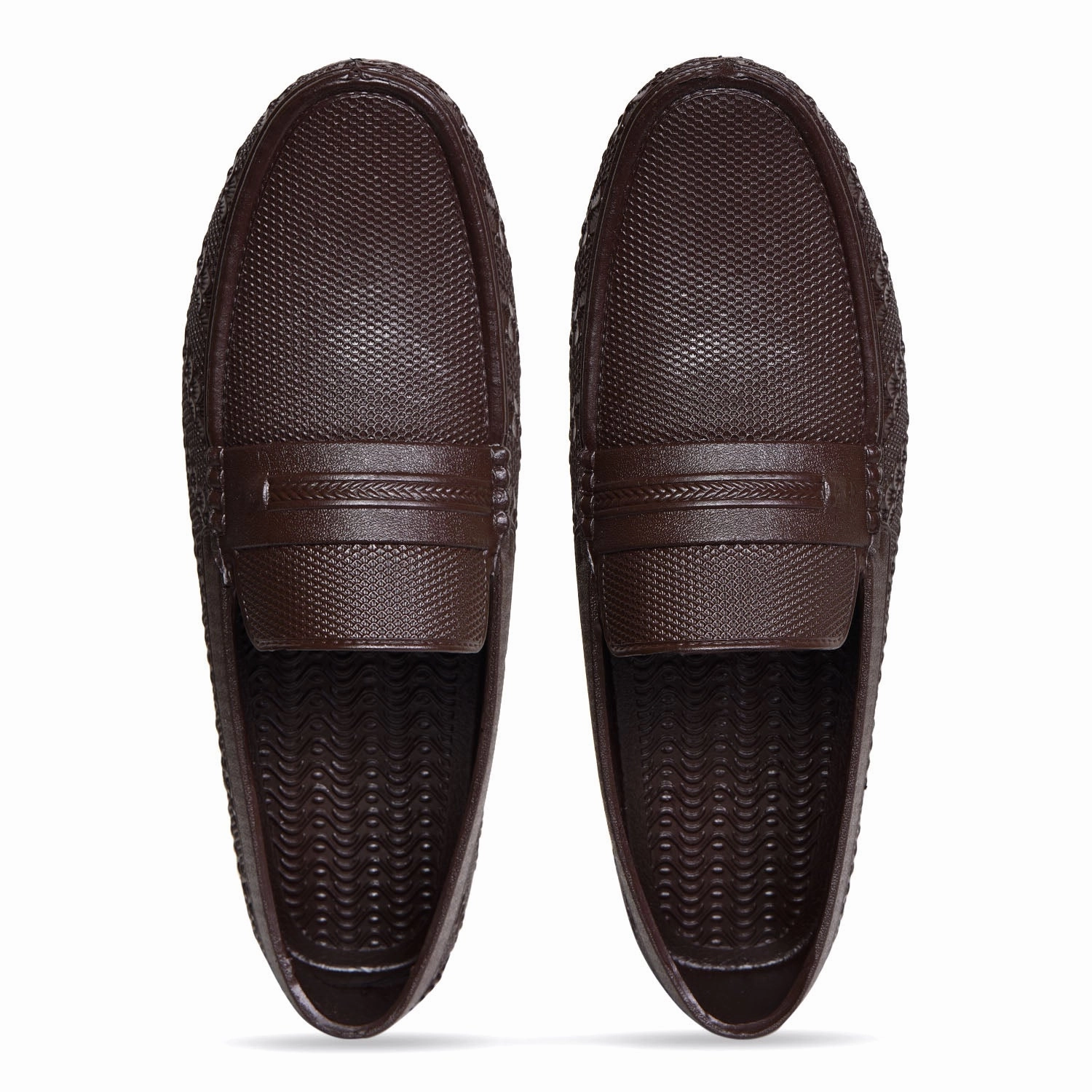 Ajanta Mens Brown PVC SlipOn Loafers | Formal shoes | loafers FK4010 Thick Sole Loafers