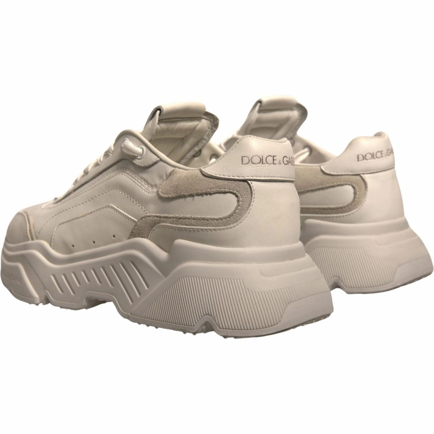 Suavs Sneakers Dolce & Gabbana White Daymaster Leather Low Top Sneakers Shoes