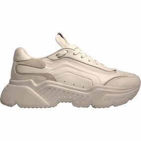 Dolce & Gabbana White Daymaster Leather Low Top Sneakers Shoes Most Expensive Basketball Sneakers