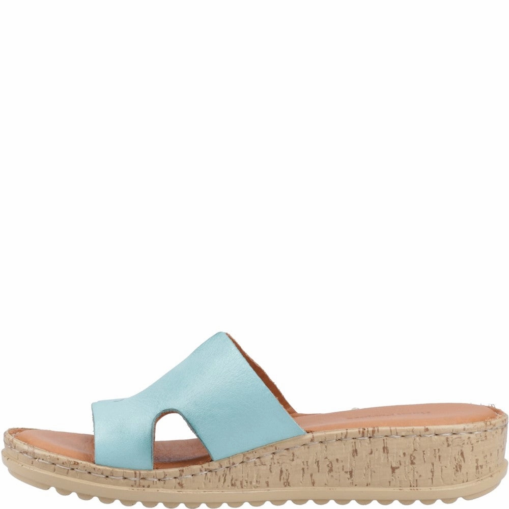 Piano Shoes Flats Aqua Eloise Mule Sandals