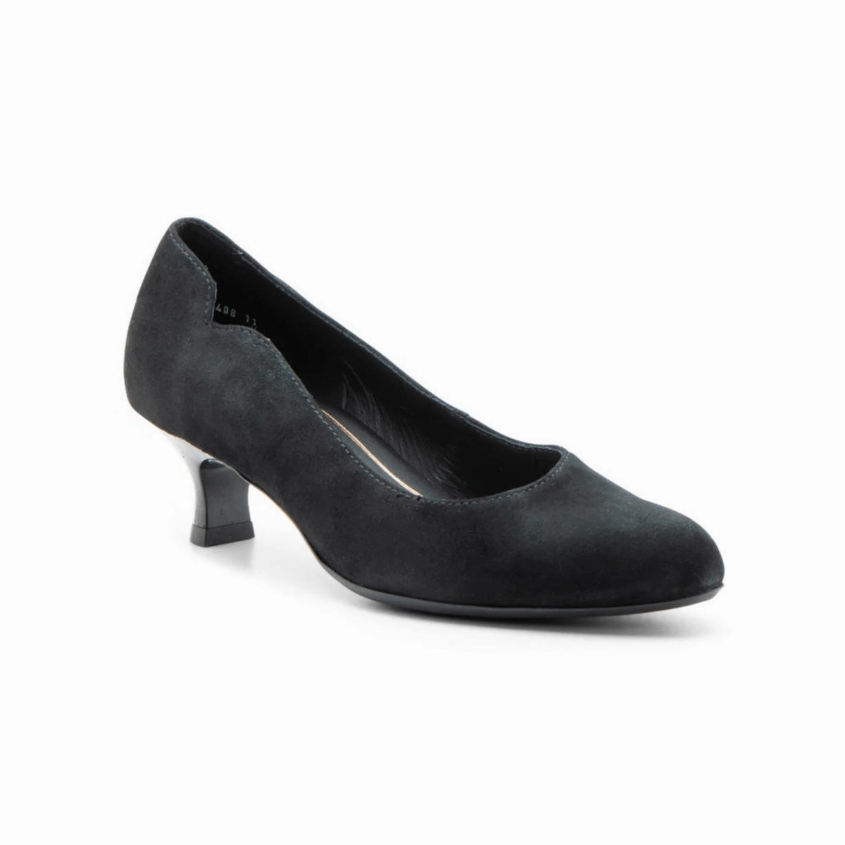 Ara Women's Kat Black Suede Casual Shoes Gum Sole