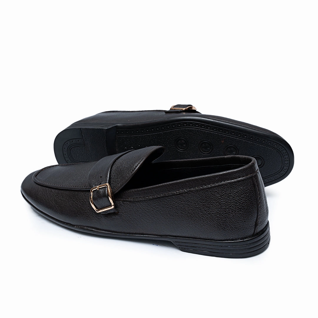 LS Pure Leather Handmade Paragon Shoes LS-933 BR Wedding Outfits With Flat Shoes