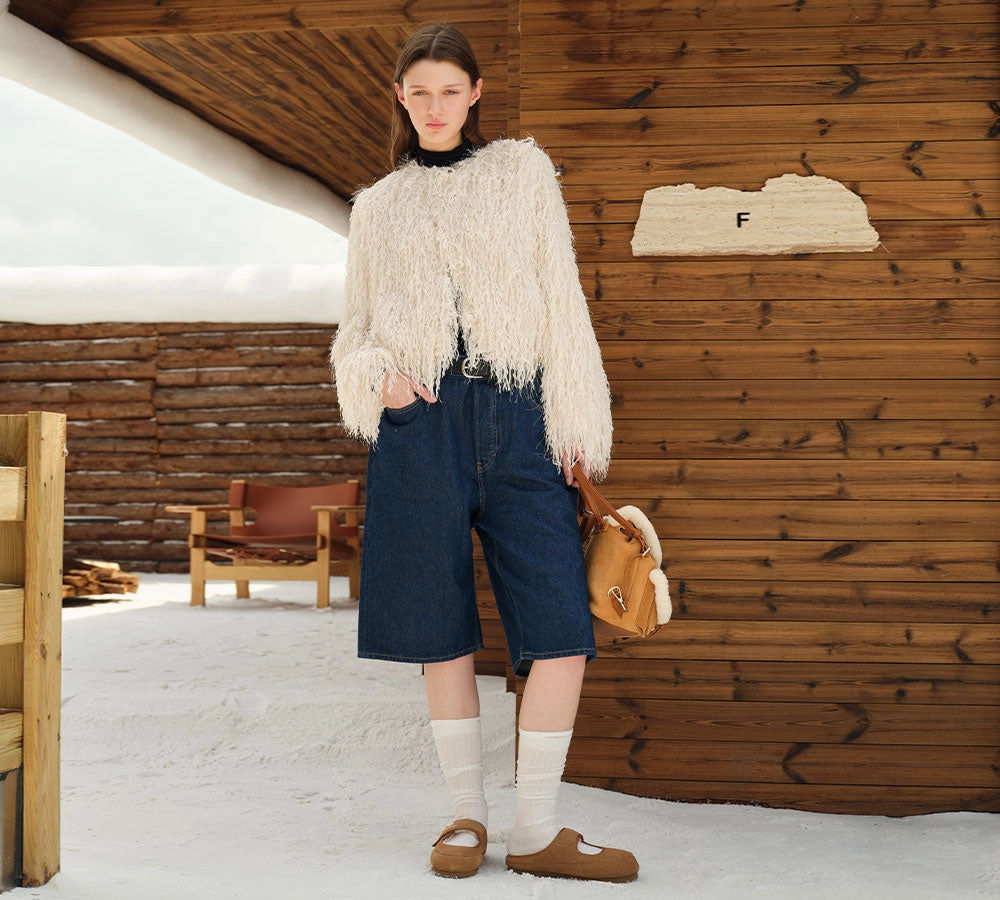 Wool Clog Slippers AUSTRALIAN SHEPHERD UGG Slippers Sheepskin Wool Adjustable Strap Mary Jane Velly