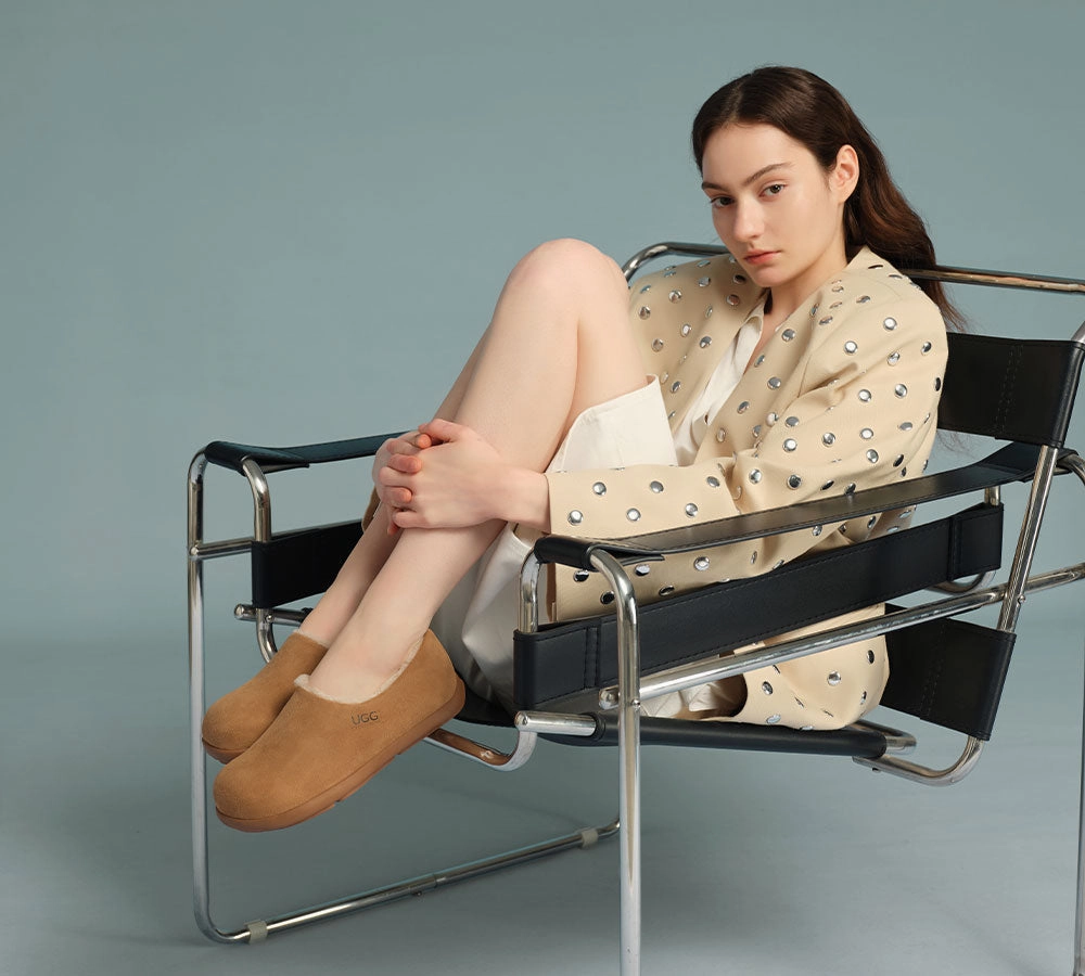 AUSTRALIAN SHEPHERD UGG Slippers Sheepskin Wool Ankle Clog Brett Dance Slippers