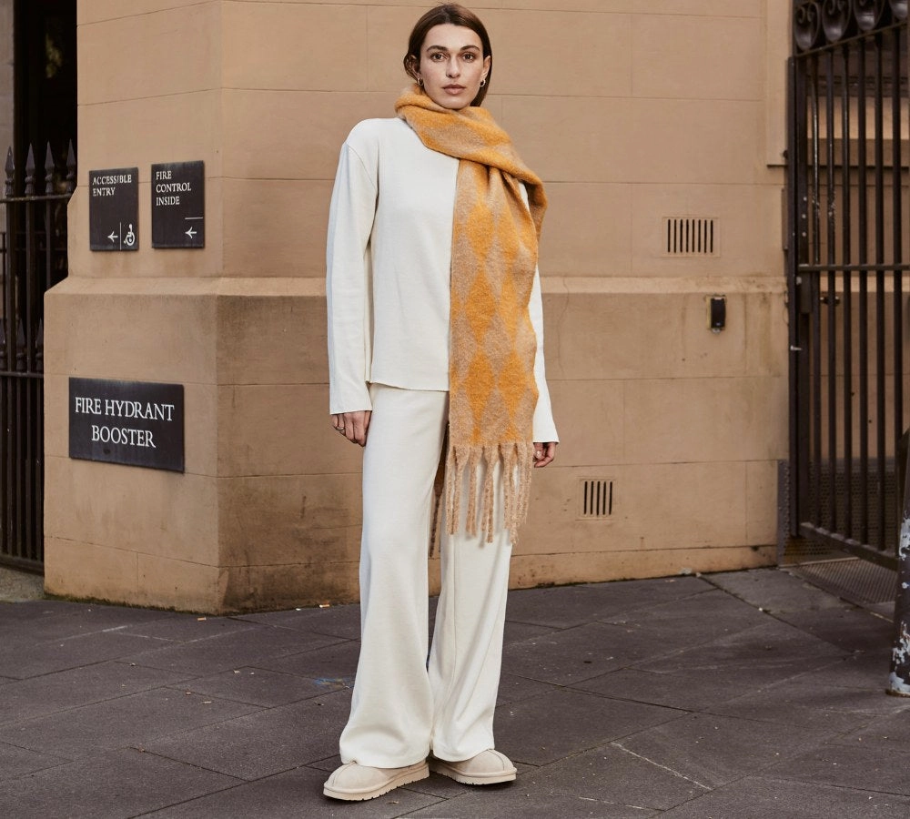 Double T Slides AUSTRALIAN SHEPHERD UGG Slippers Sheepskin Wool Ankle Homey Special