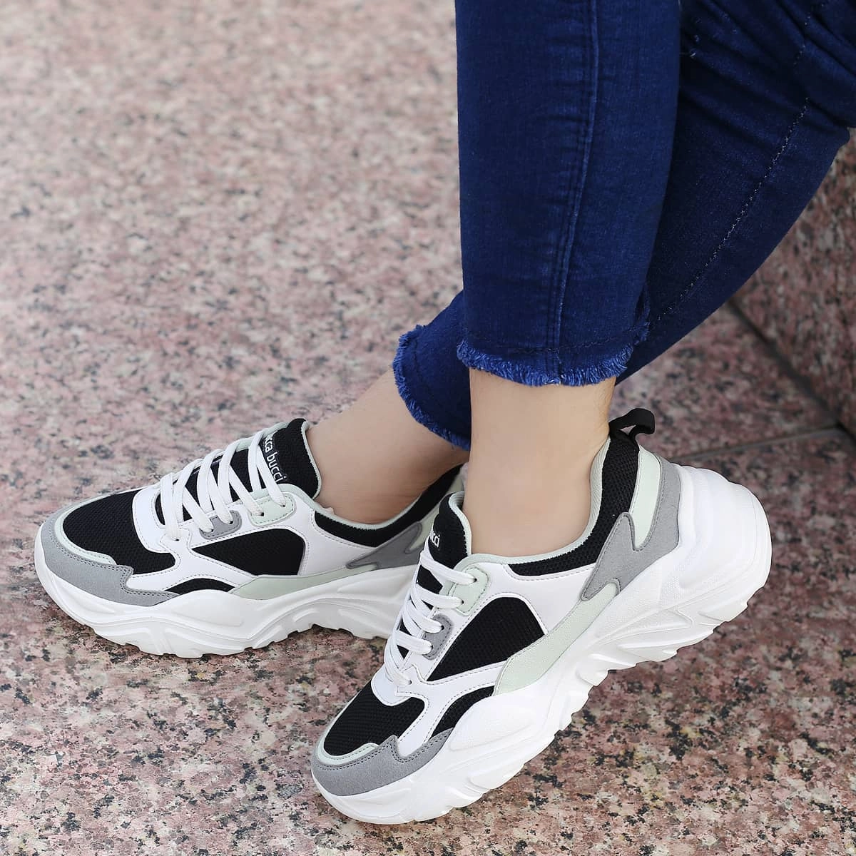 Bacca Bucci SPARK Low-top Platform ColorBlock Fashion Sneakers For Women | StreetWear Chunky Sneakers Puma Sneakers Mannen