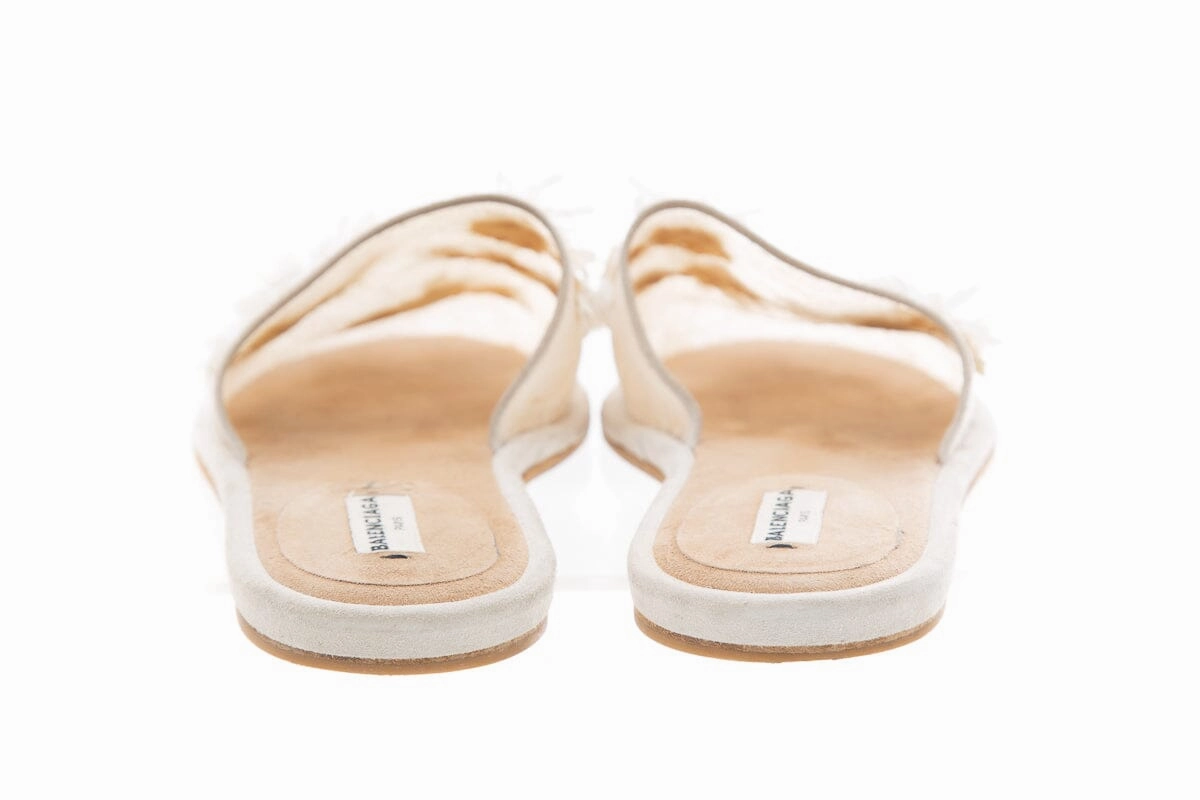 Uggs Tasman Slippers Sand Balenciaga Sheer Floral Lace White Slipper SZ 37