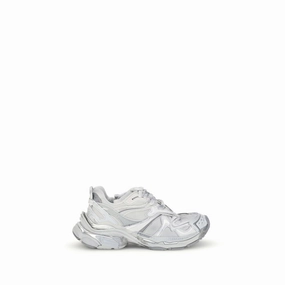 Balenciaga Silver Rubber Athletic Sneakers Winterized Sneakers