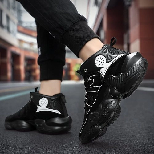 Colorful Hip Hop Men Chunky Sneakers Casual Dad Shoes High Top Lightweight Sports Fashion Men Shoes Basket Tenis Masculino Penny Loafers Wide