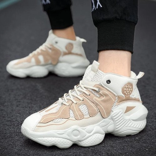 Colorful Hip Hop Men Chunky Sneakers Casual Dad Shoes High Top Lightweight Sports Fashion Men Shoes Basket Tenis Masculino Loq Loafers