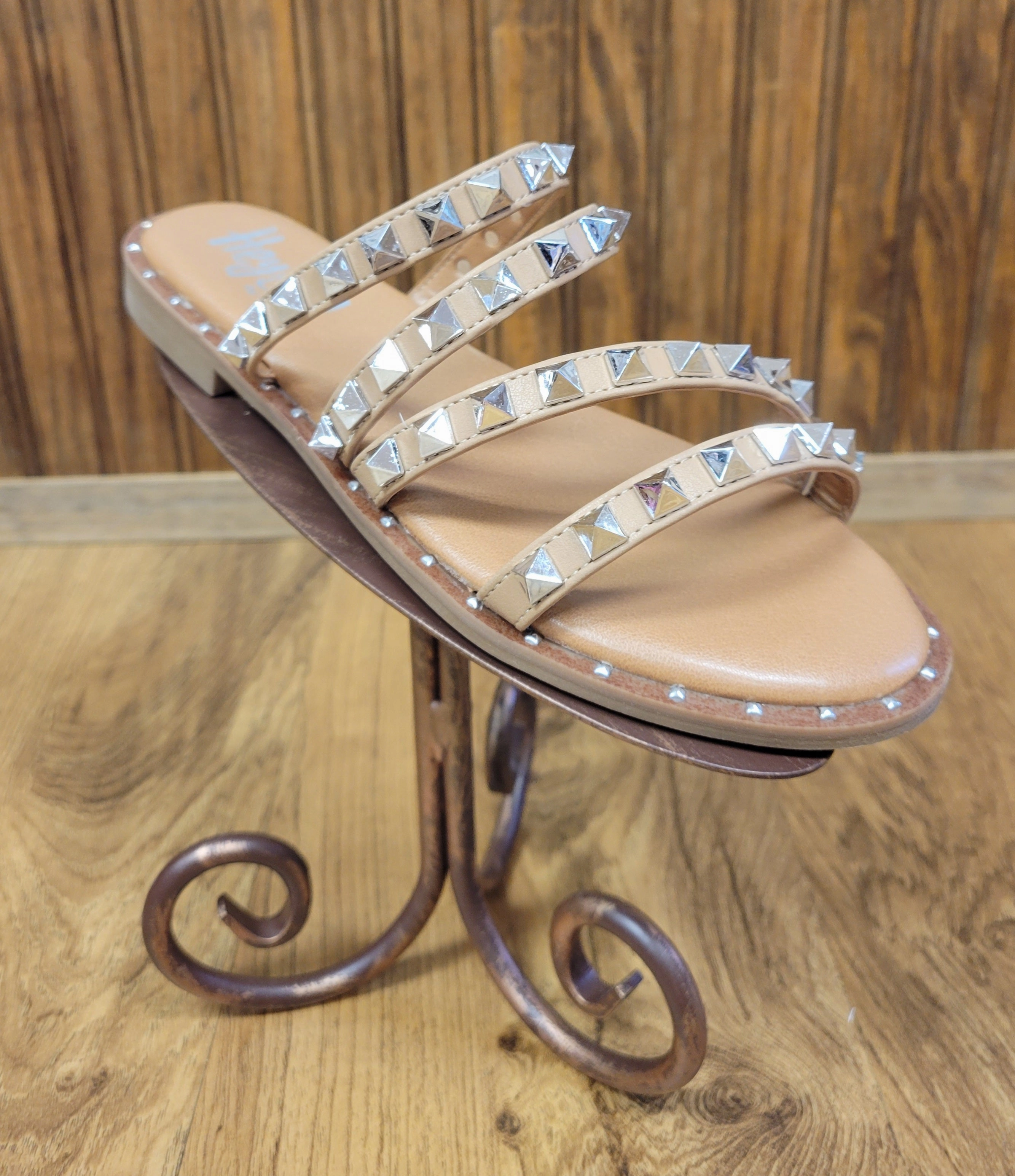 Yellow Flip Flops Beach Please Studded Sandals