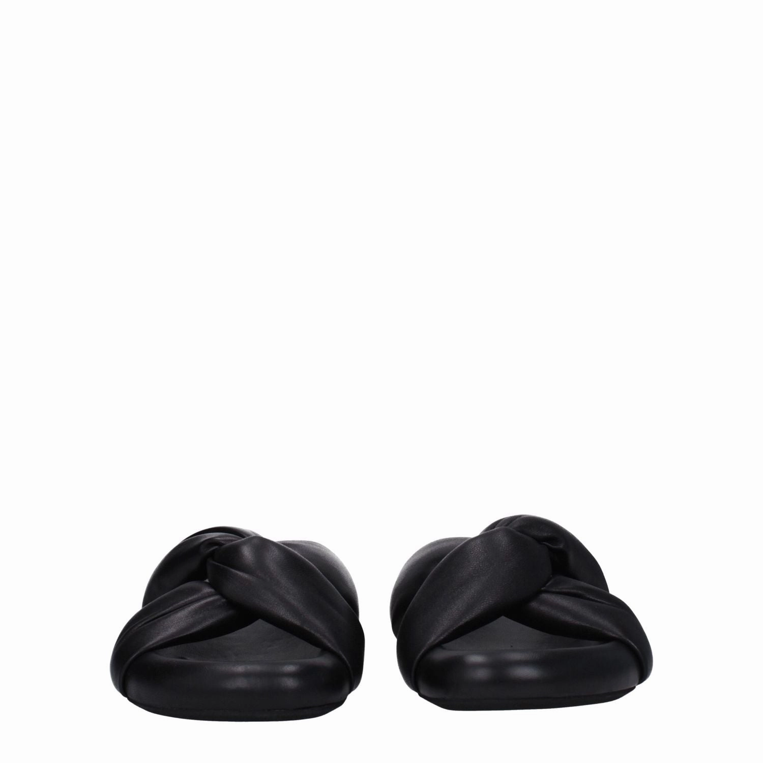 Marni Black Leather Slippers Desinger Slides