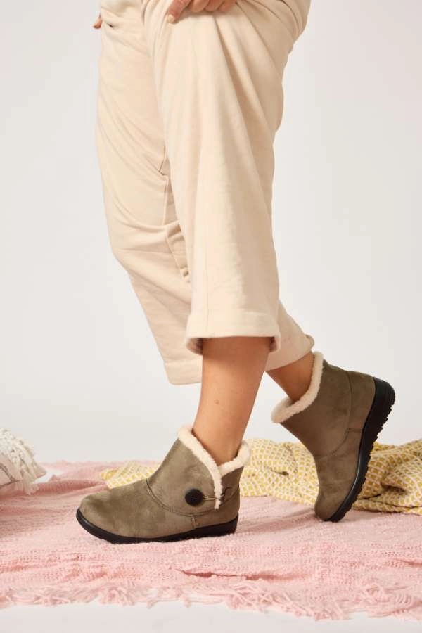 Panda Eugenia Women's Bootie Slippers - Khaki Washing Slippers