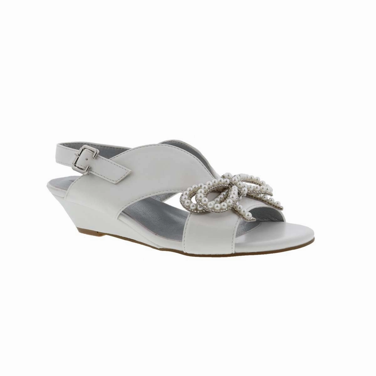 Bellini Lady Women Wedge Sandal In White Smooth Shamma Sandals