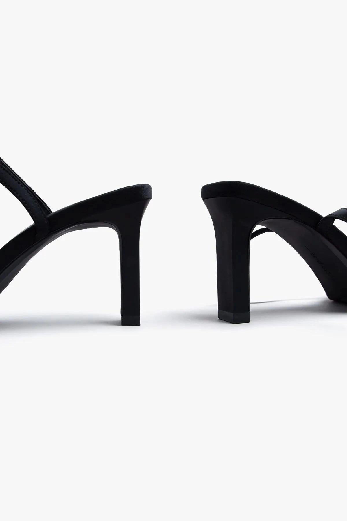 Slip Sandals Bershka Women's Slim Strappy Sandals With Ankle Heels