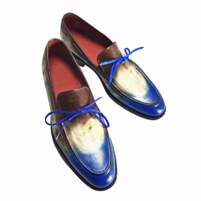 Horsebit Driving Loafers Bespoke Shoes, Handmade Shoes, Custom Made Shoes, Goodyear Welted Handstiched Handpainted Hand Dyed Flame Treated Multi Tone Leather Loafers Slip On Moccassin Womens and Mens Unique Design Shoes