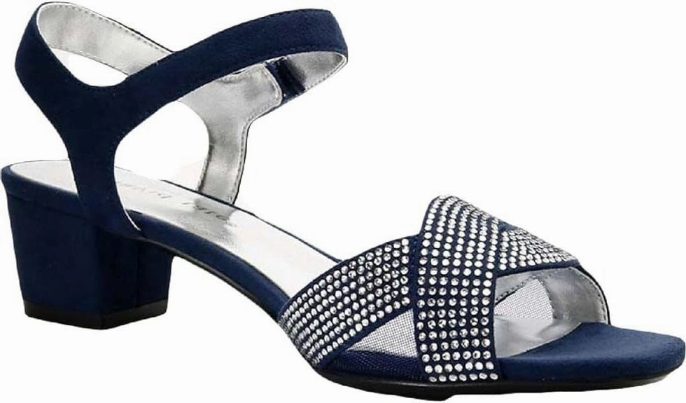 Outdoor Ballet Slippers David Tate Rain Navy Nova Suede Block Heeled Casual Women's Sandals