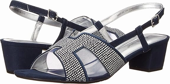Price Of Slippers David Tate Rain Navy Nova Suede Block Heeled Casual Women's Sandals
