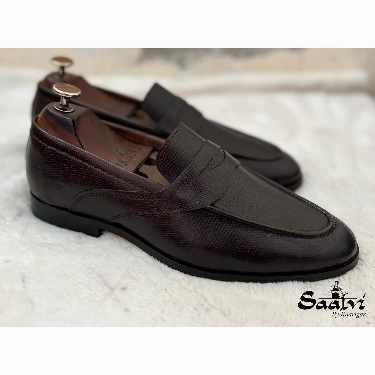 Brown Penny Loafers Deer Stag Loafers