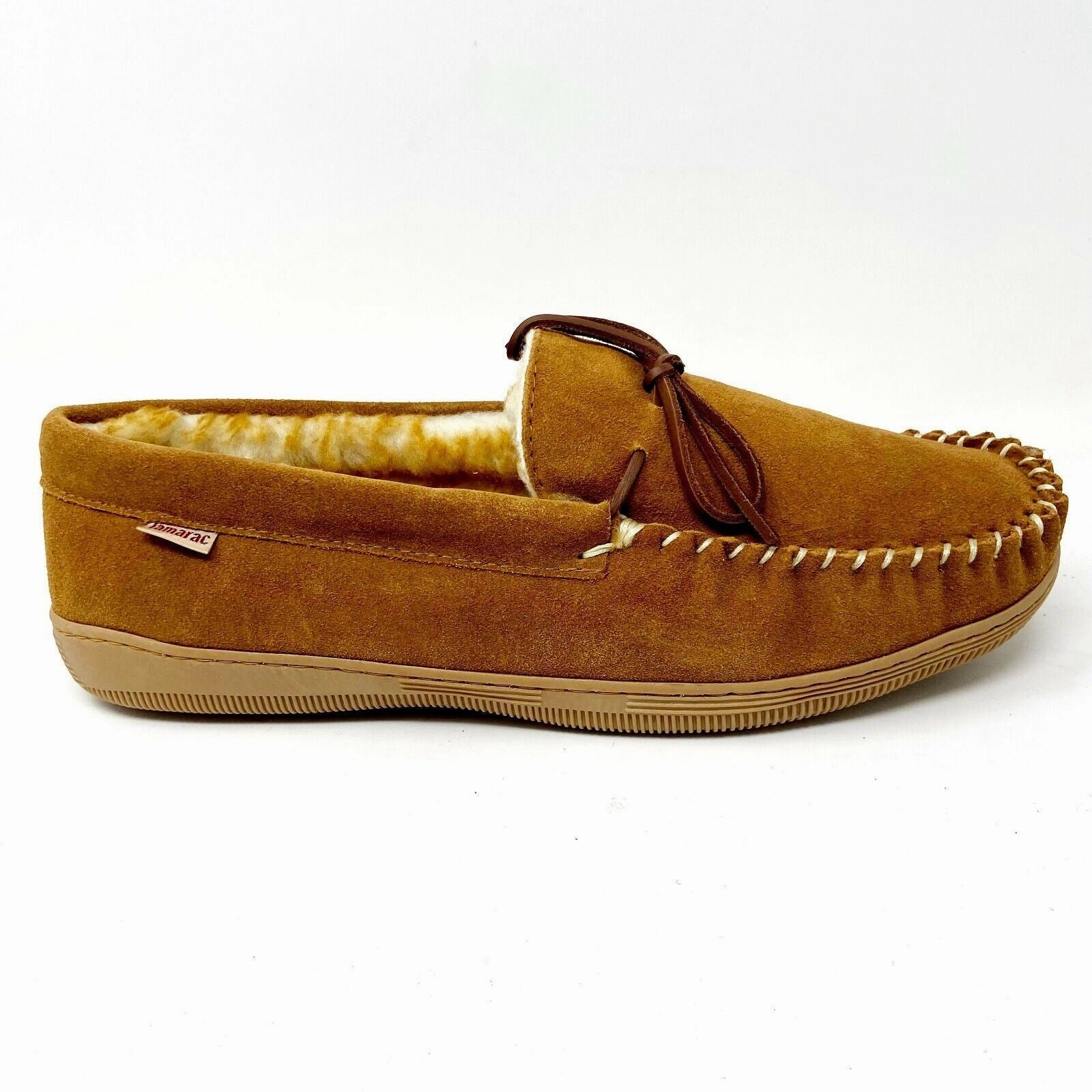 Tamarac Mens Camper Tan Cowhide Moccasin Slip On Comfort Slippers Soccer Slippers