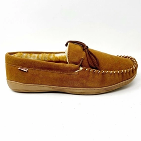 Mellow Slide Tamarac Mens Camper Tan Cowhide Moccasin Slip On Comfort Slippers