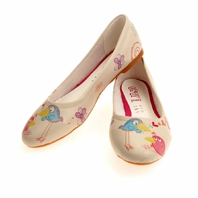 Flat Embellished Shoes Birds Ballerinas Shoes 1041