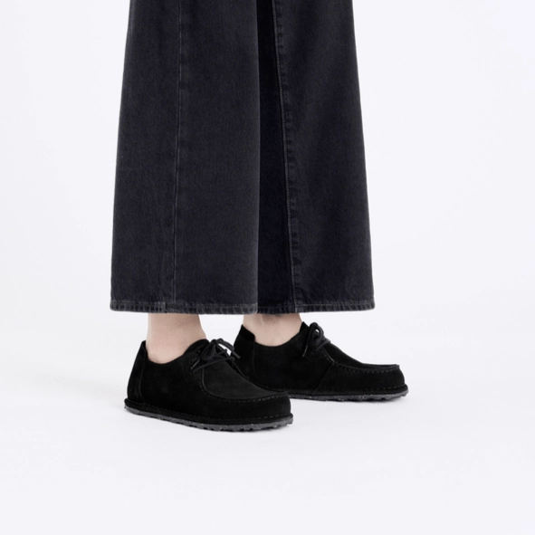 Birkenstock Utti Lace Suede Leather black Regular Leather Slip-on Loafers